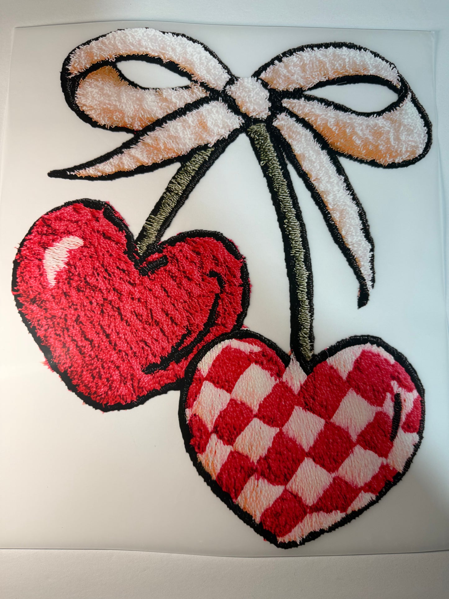 FAUX YARN CHERRIES Transfer