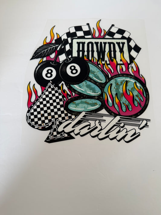 CHECKERED HOWDY DARLIN Transfer