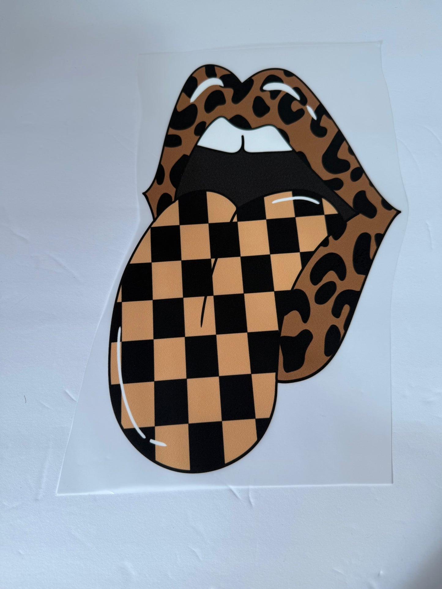 CHECKERED LEOPARD TONGUE Transfer
